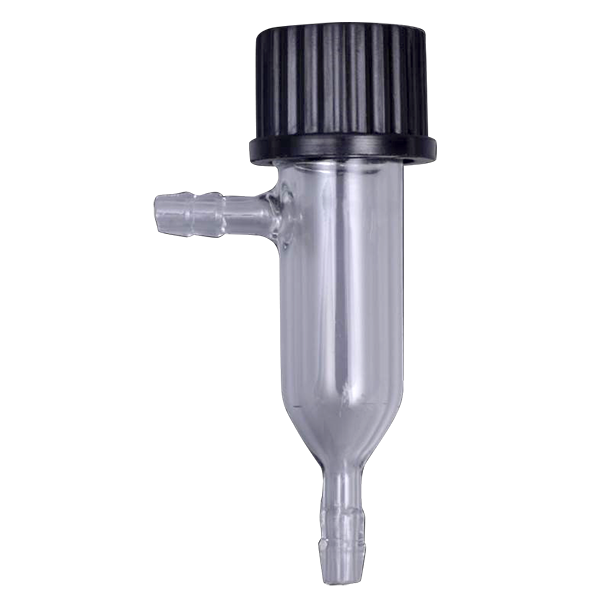 HORIBA Durchflusszelle bei geringen Leitfähigkeiten - Frontansicht Edelstahlgehäuse, Durchflussanschlüsse sichtbar, optimiert für reines Wassermessung