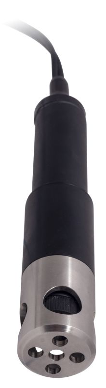 Horiba 9552 50D galvanischer Sauerstoffsensor, Seitenansicht mit integriertem Temperatursensor, robustes Kunststoffgehäuse, 5m Länge