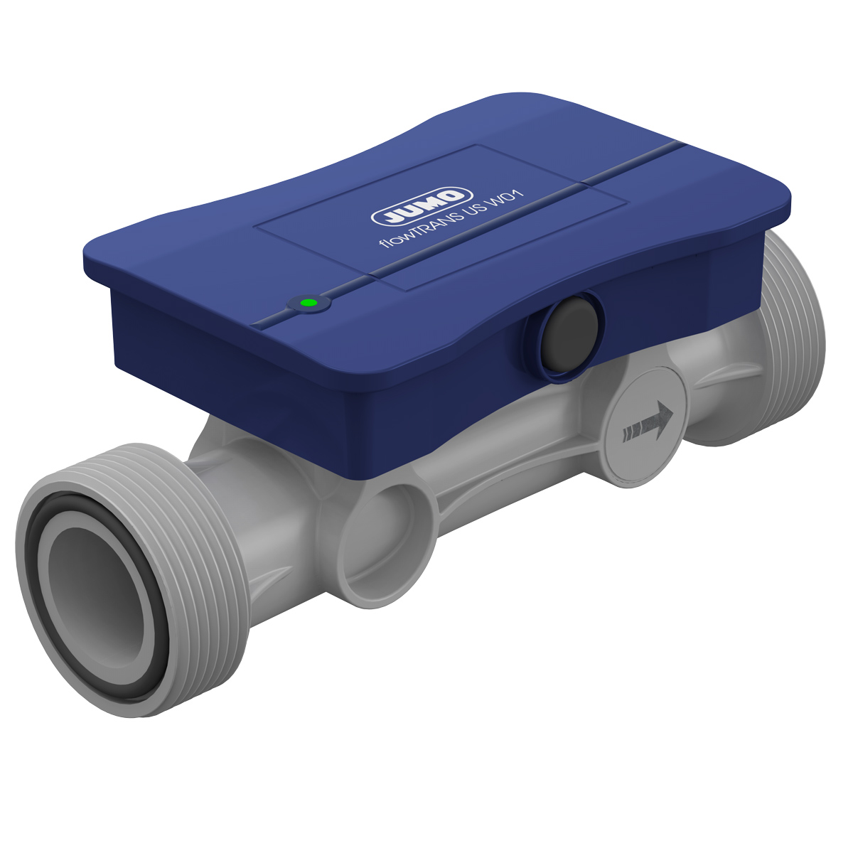 JUMO flowTRANS US W01, Ultraschall-Durchflussmessgerät DN 25, IP65 Schutzklasse, schnittstellenfähig