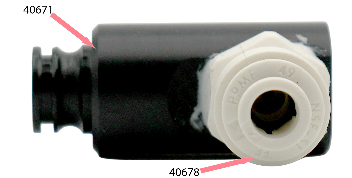 Adapter für Steckanschluss Testomat® LIMIT unsere Artikelnummer 40671 Produkt liegend Vorderseite