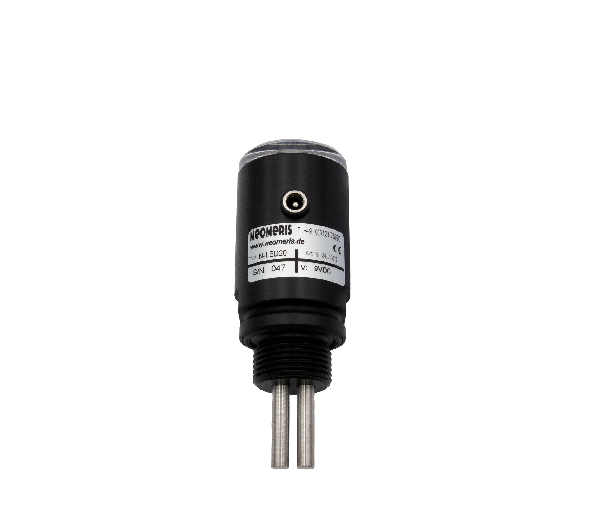 N-LED20, Leitfähigkeitsmessgerät 0-20 μS/cm mit 5 LEDs und integrierter 3/4' Einschraubmesszelle