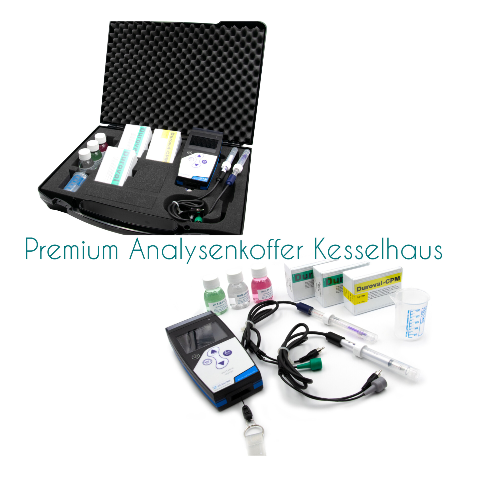 Wasseranalytik im Kesselhaus einfach und unkompliziert mit dem Premium Analysenkoffer von Neomeris