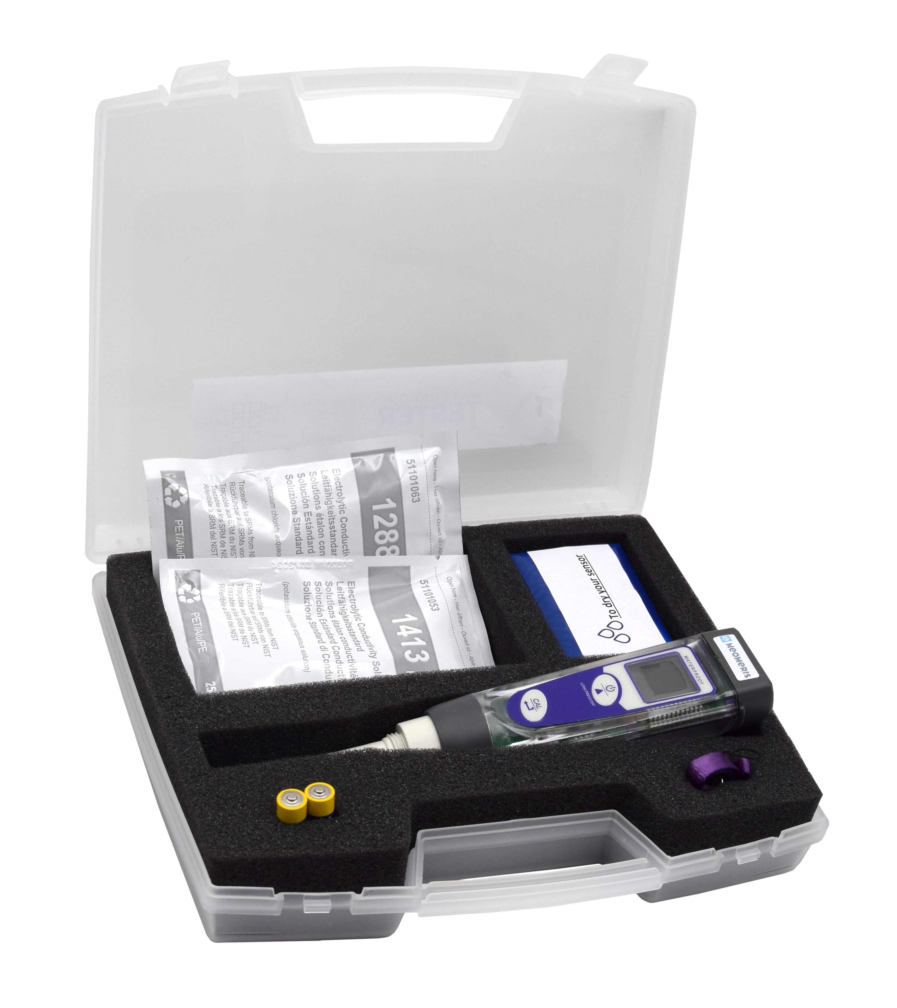 Basic Leitfähigkeit/TDS Pocket-Tester im Messkoffer - Handtester zur Bestimmung des Leitwertes