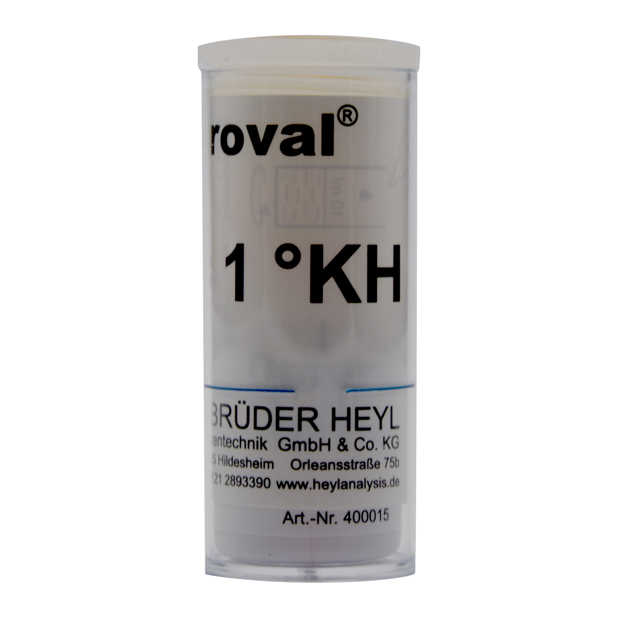 DUROVAL® 1 Tropfen = 1 °KH Tropfenzähl Titrations- Test (50 Stück)