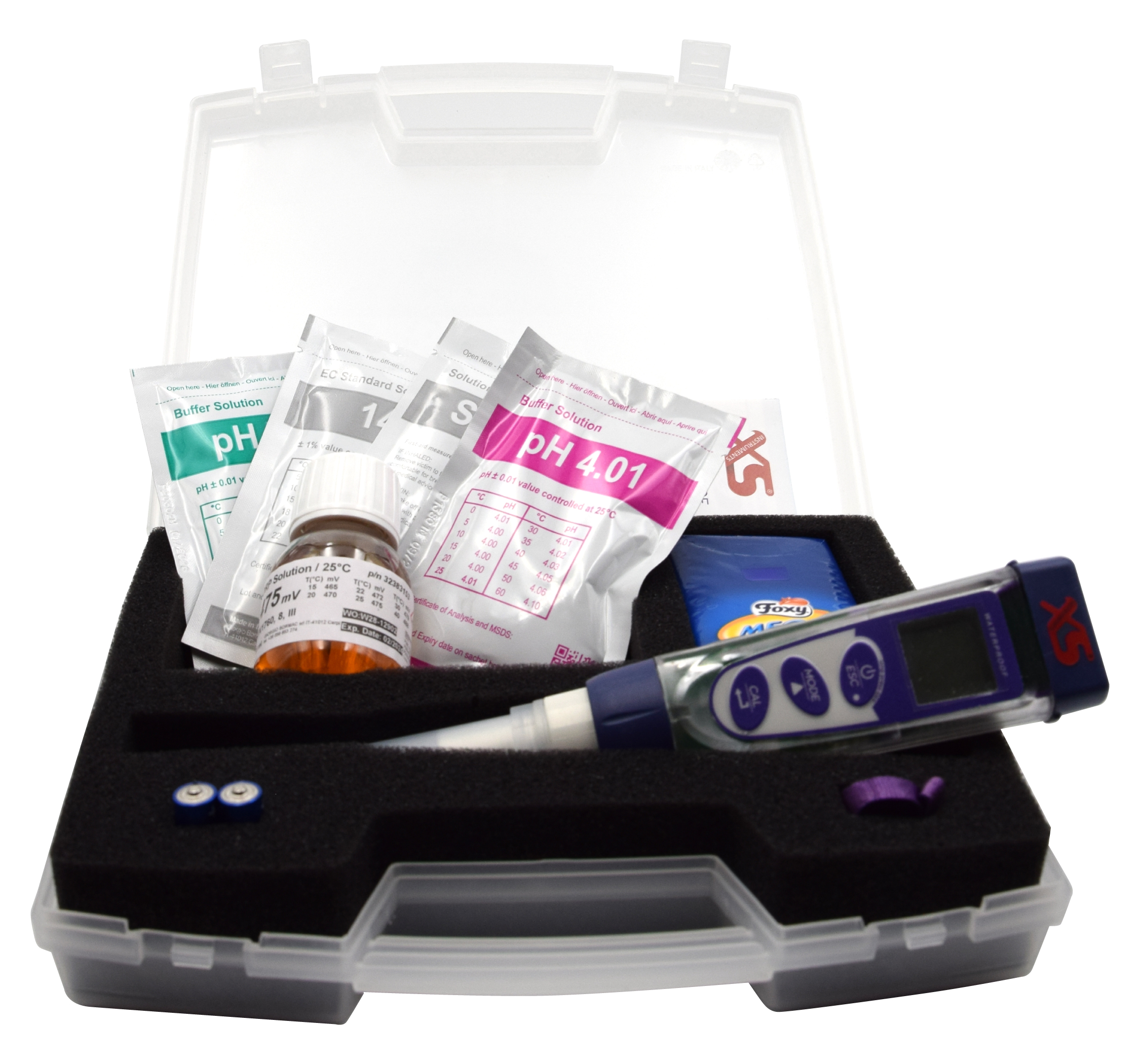 XS PC 6 Tester im Tragekoffer  –  Multiparameter Tester zur Bestimmung  des pH/mV/Redox/Leitfähigkeit/TDS/Salzgehalt/Temp. Wert