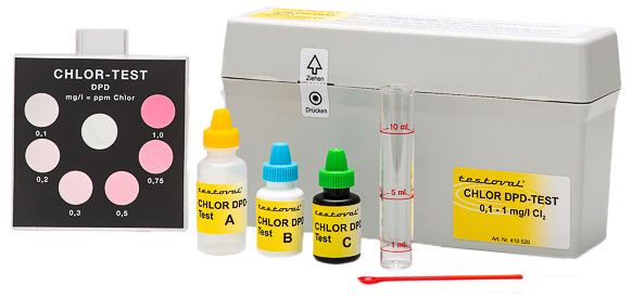 Testoval Chlor DPD 0,1 - 1 mg/l Testbesteck