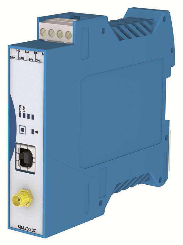 NeoTec Slave 2/3/4G mit Pilzantenne und USB-Kabel, Hutschienenmodul für CAN-Feldbus