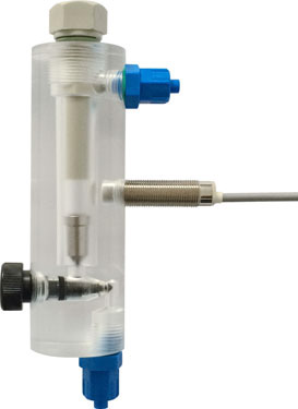 JUMO Einzelarmatur Durchflusswächter, M12 Prozessanschluss, Nahaufnahme