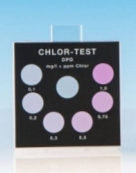 Chlor DPD 0,5-4 mg/l - Farbvergleichsgerät Testoval