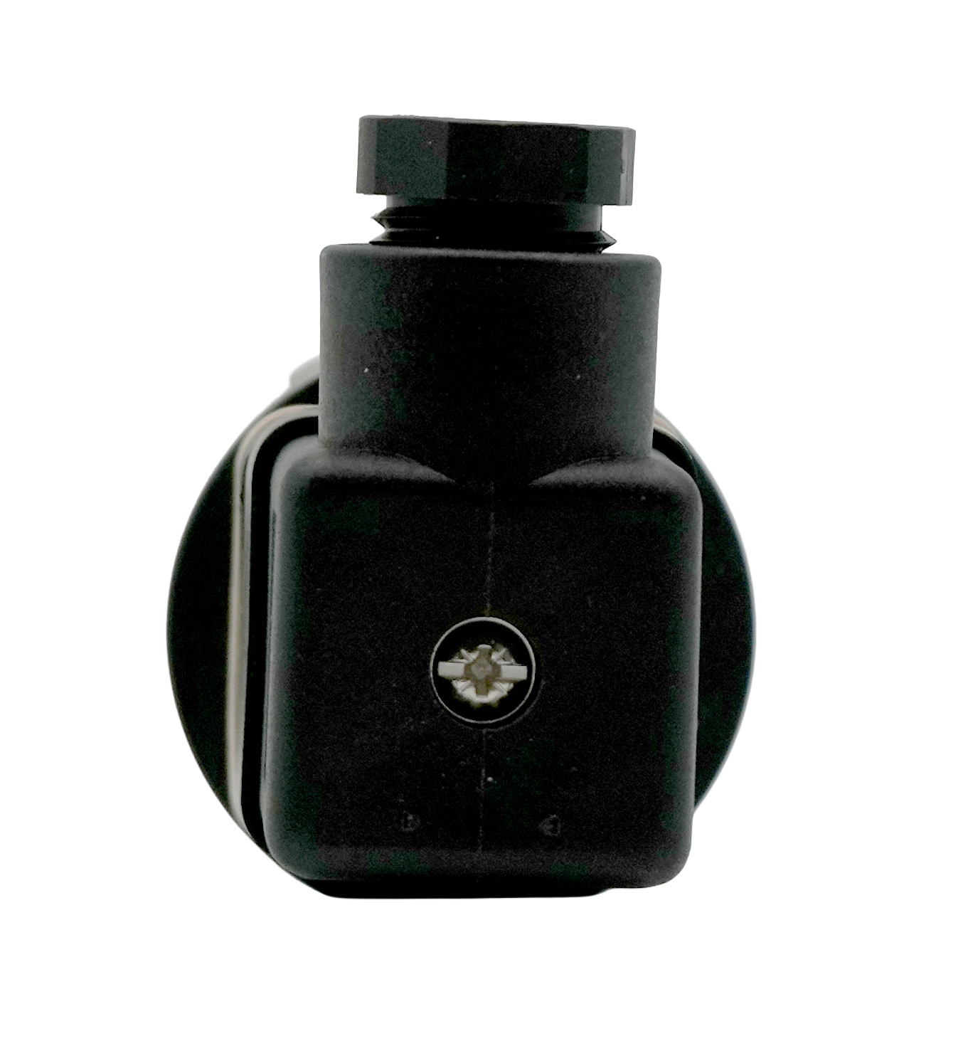 N-LF1210/PT1000, conductivity measuring cell, rear view, with screw-in thread, electrodes, solenoid valve plug