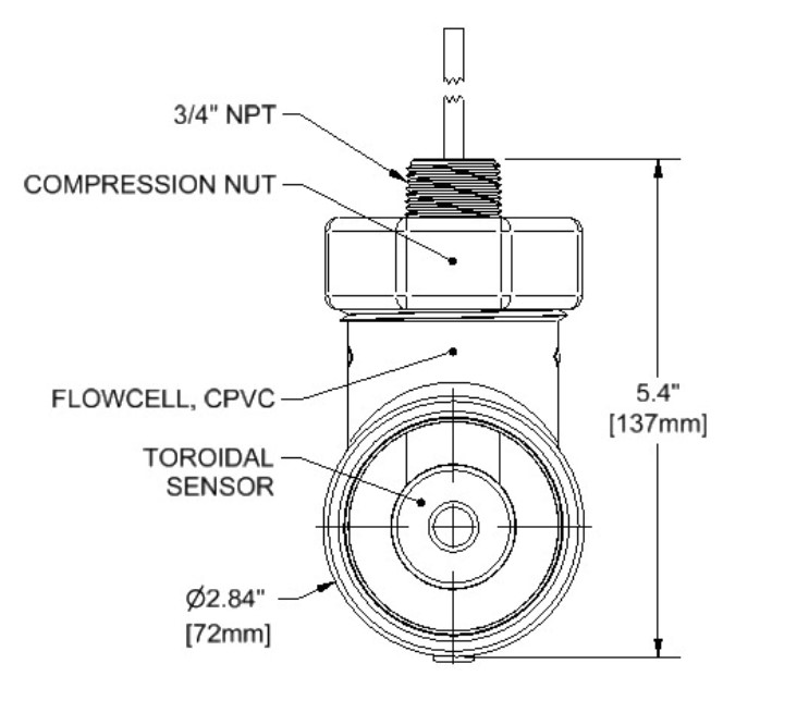 Select Induktiver 4-20mA Leitfähigkeitssensor 0- 500 mS (0 - 500.000 µS) 