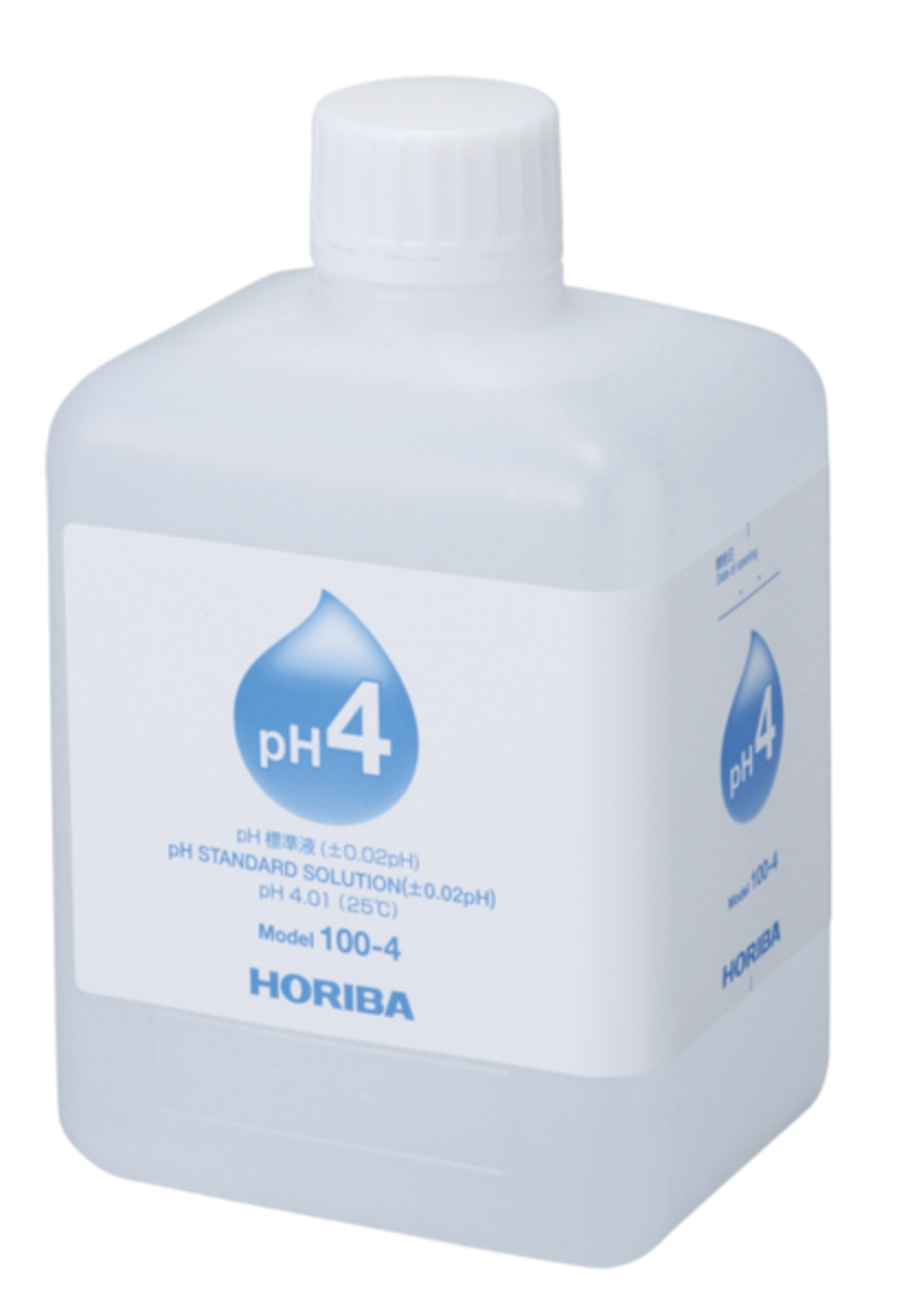 Horiba Standardlösung pH 4.01, transparente Flasche mit gut lesbarem Etikett, für Kalibrierung von pH-Messgeräten