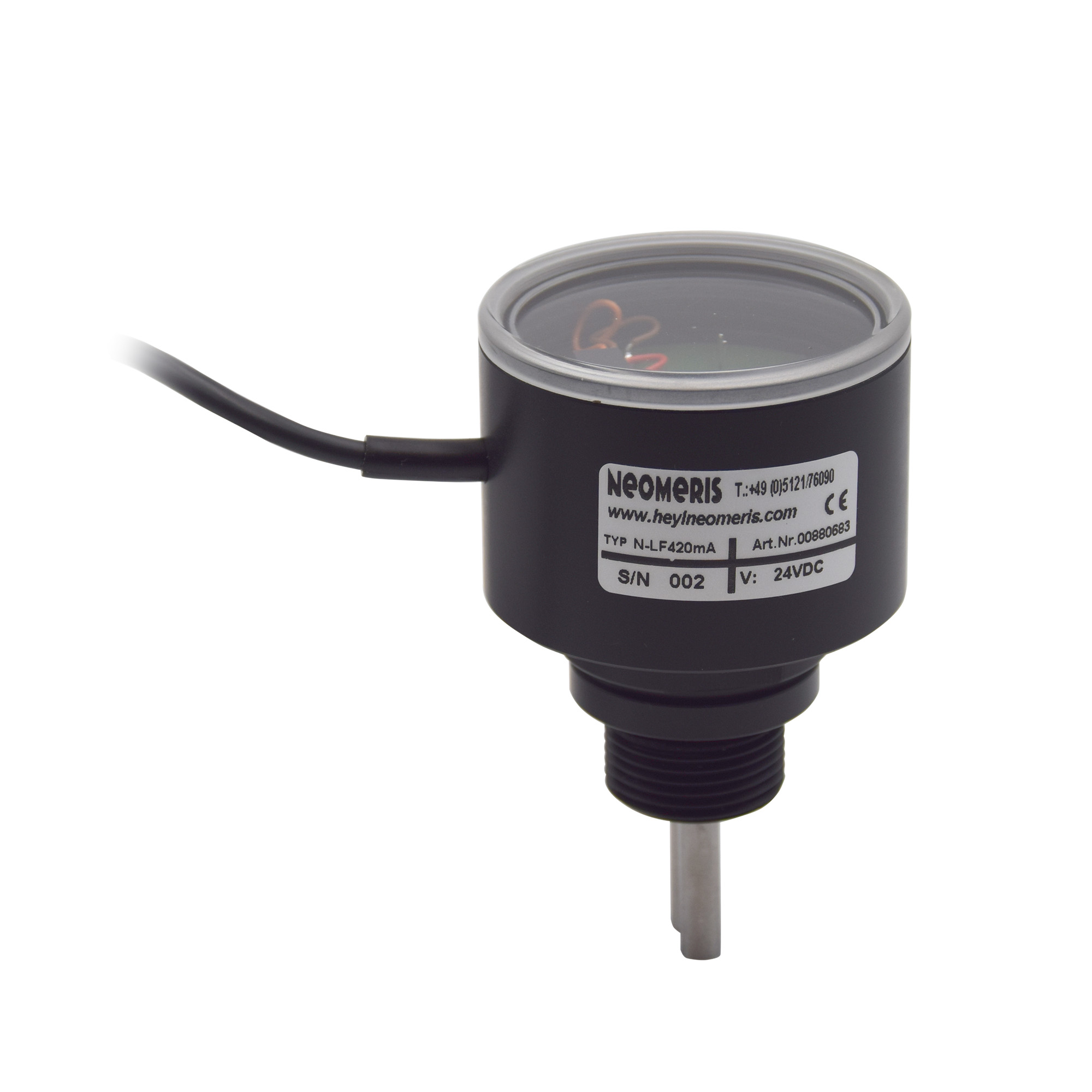 N-LF420 0-2µS conductivity meter with 4-20mA output, LED display and 3/4 inch screw-in thread