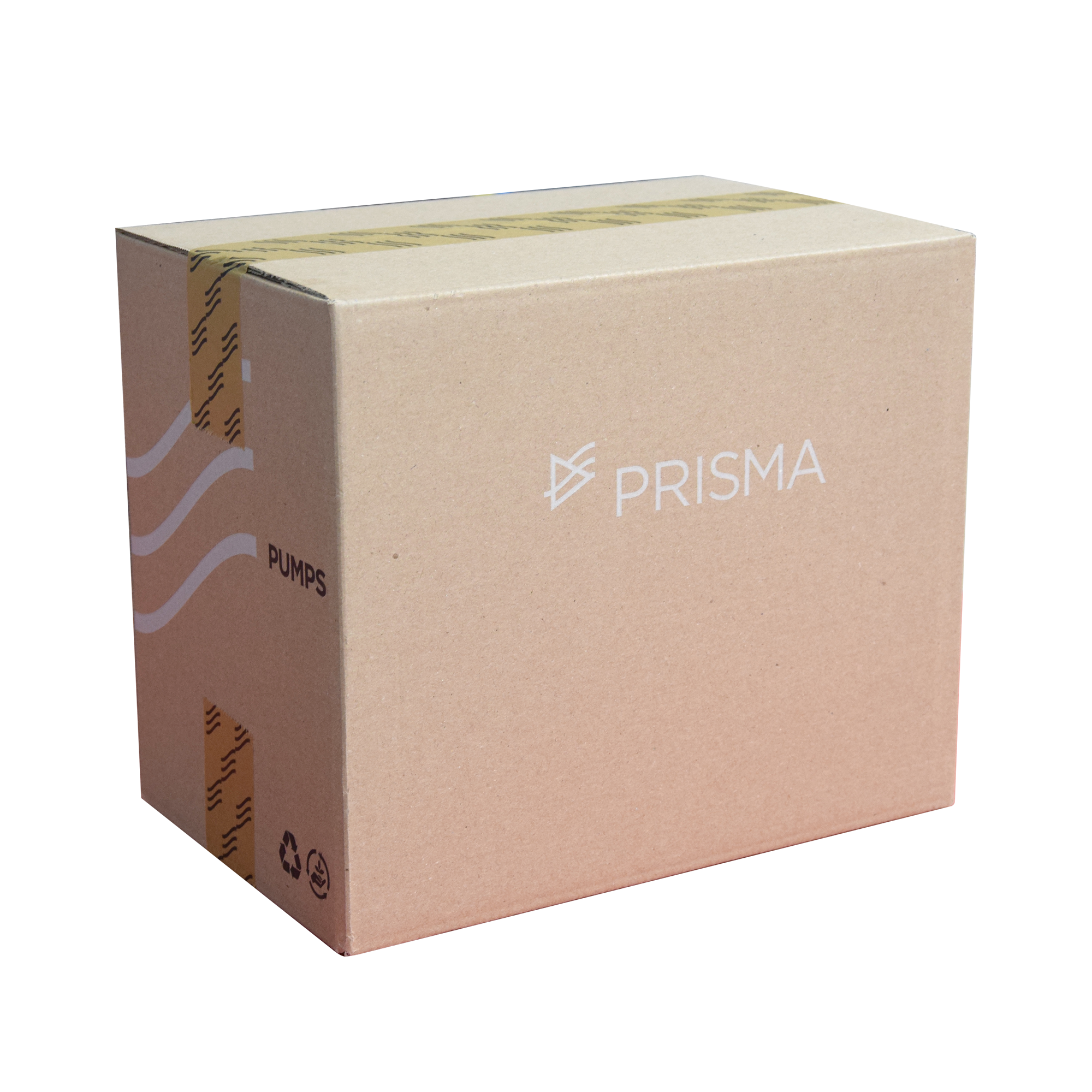 emec PRISMA Dosierpumpe, Verpackungskarton, zeigt sichere Transportverpackung