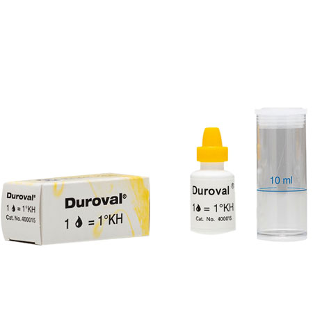 DUROVAL® 1 Tropfen = 1 °KH Tropfenzähl Titrations- Test (50 Stück)