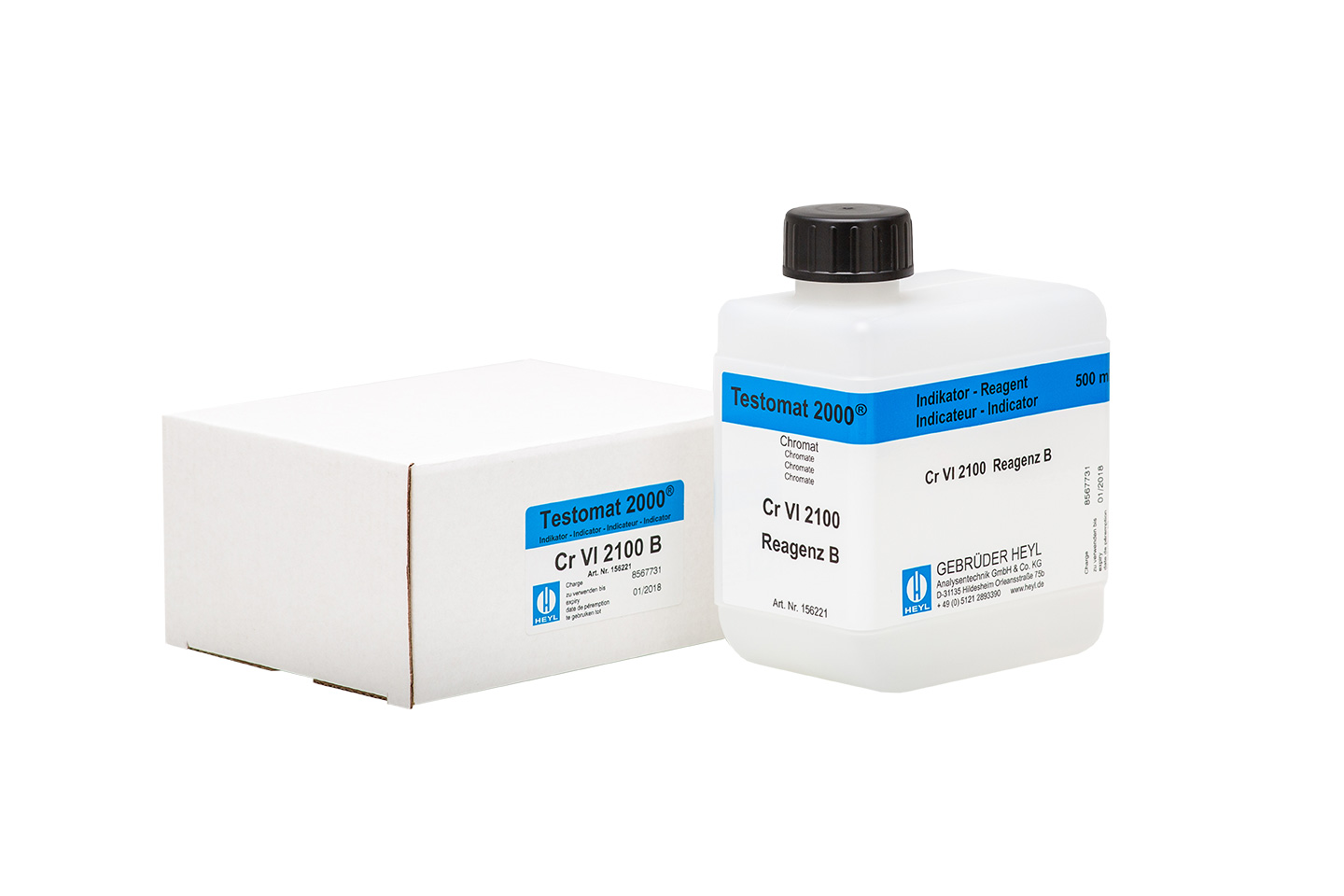 Testomat 2000 Reagenz CrVI 2100 B, Reagenzflasche mit Schraubverschluss für Testomat 2000 CrVI