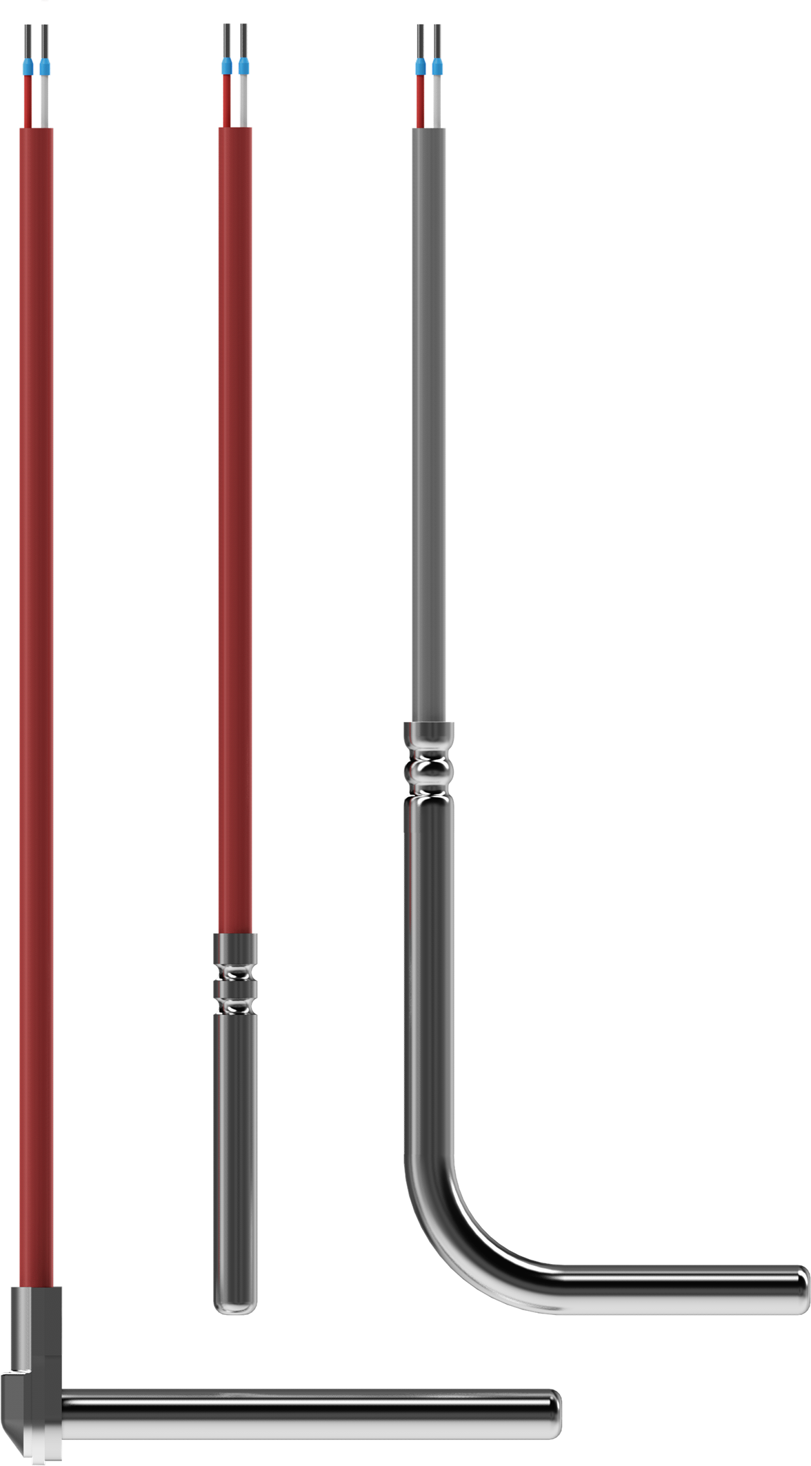JUMO Einsteck-Widerstandsthermometer mit spiralisierter Anschlussleitung, einteiliges Schutzrohr aus Edelstahl