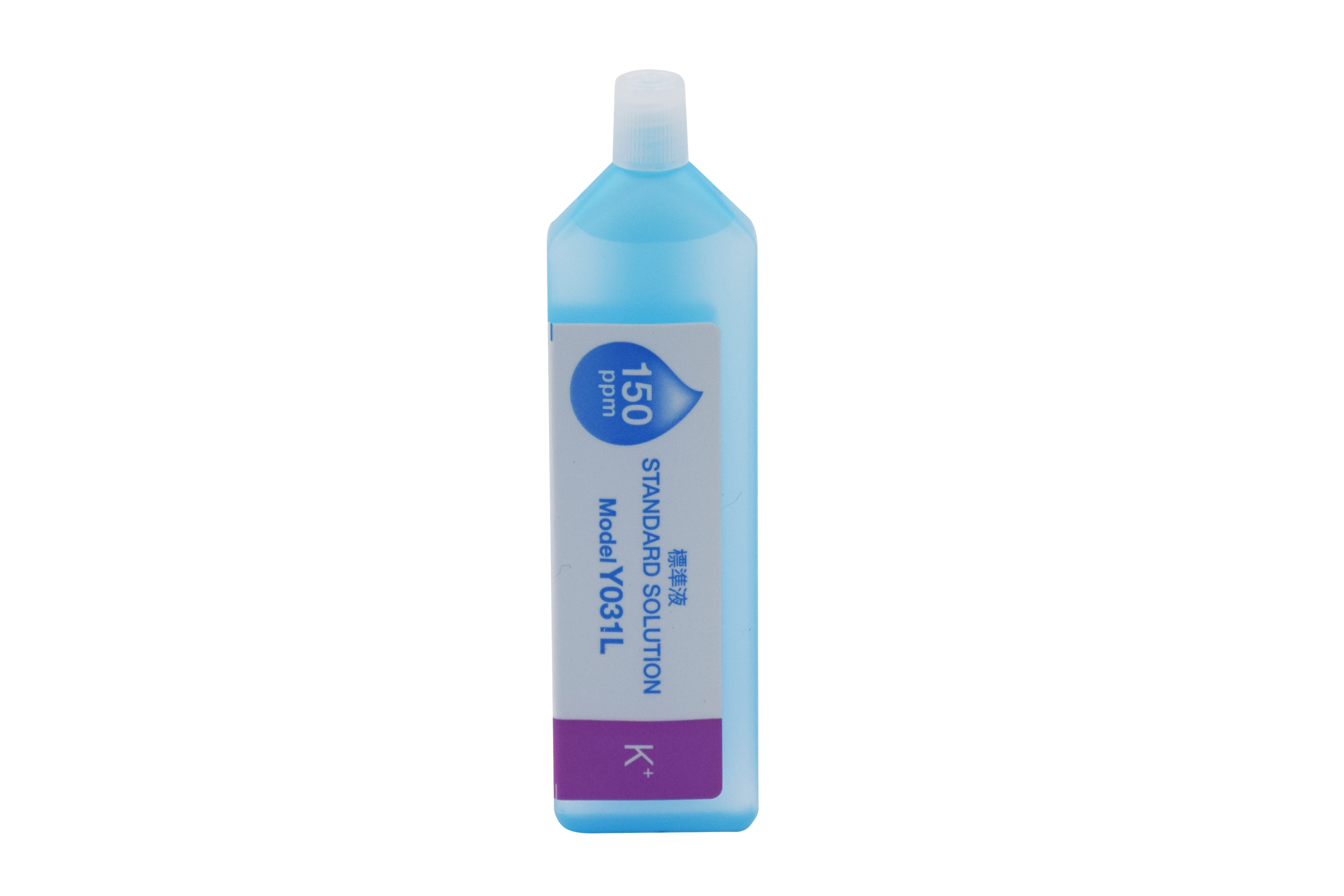 Horiba 150ppm Kalium Ionen Standard Lösung (Y031L), Vorderseite der Flasche