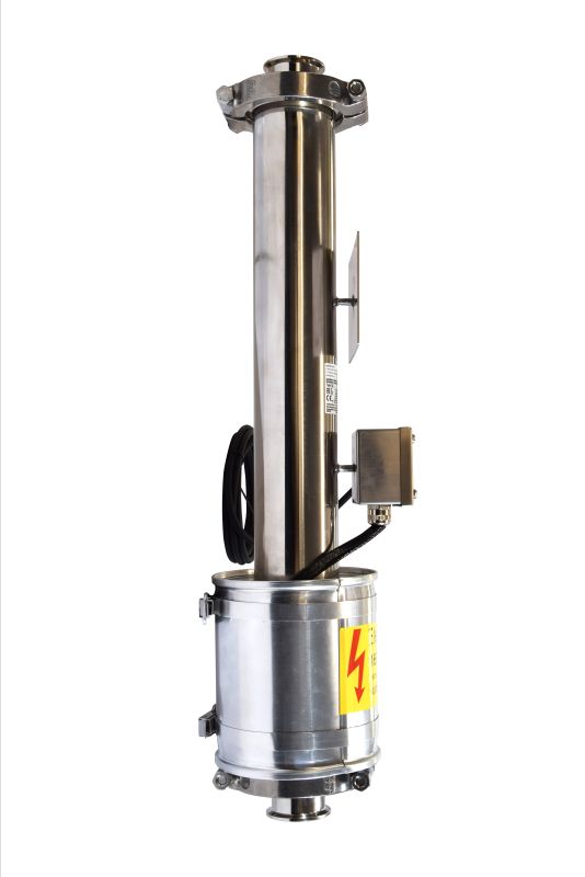 Ozon Destruct 20 - katalytischer Restozonvernichter (0–20 Nm³/h), Seitliche Ansicht, Kabel ist hinten dran gemacht