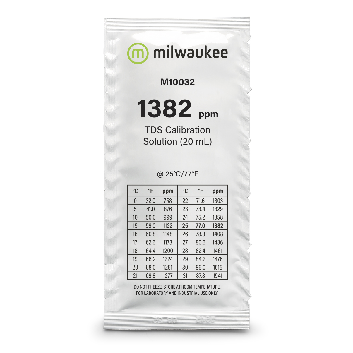 Milwaukee M10032B 1382 ppm TDS Kalibrierlösung im Beutel, 25 Beutel á 20ml