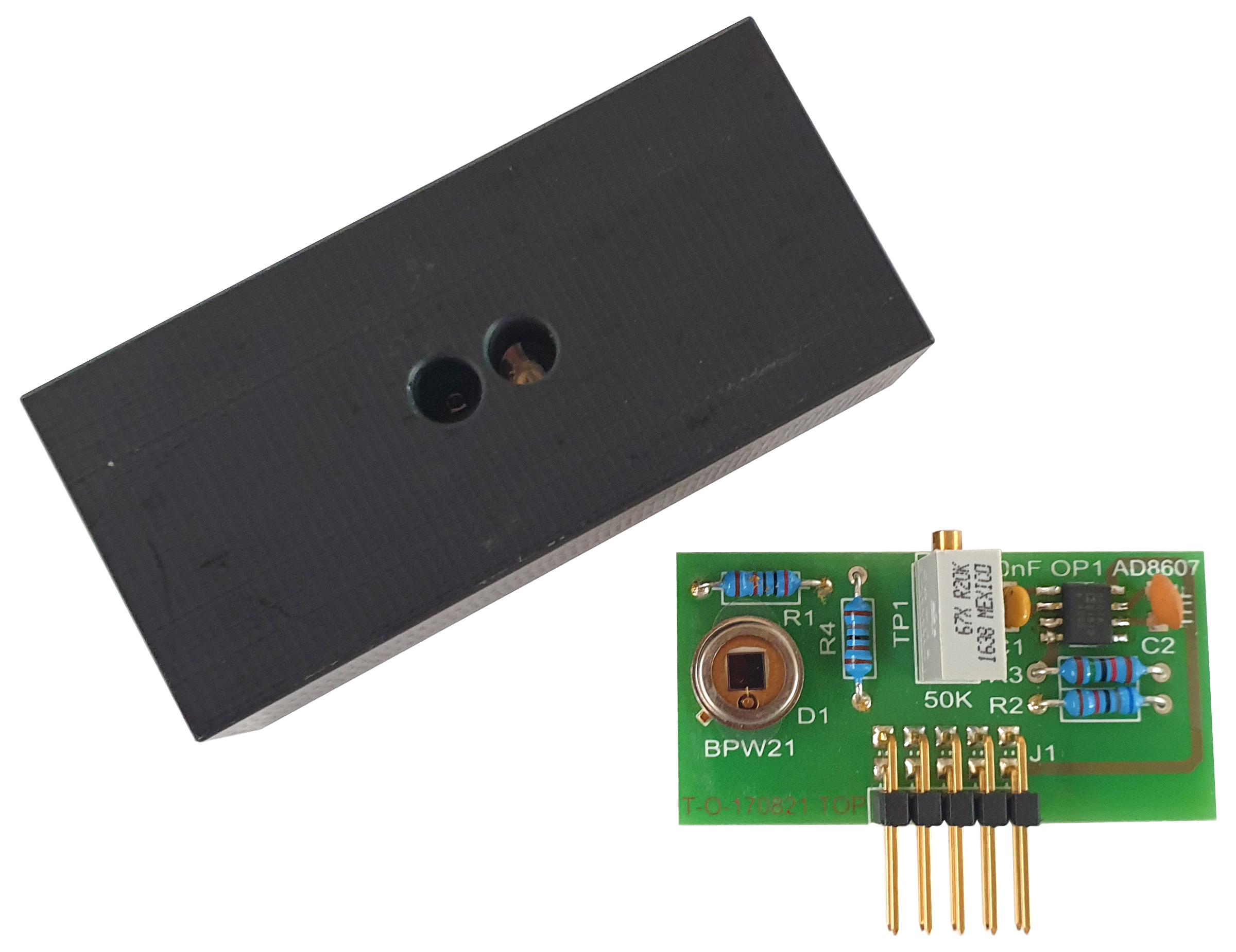 Optical measuring unit for the Testomat 808 SIO2 (calibrated), bottom view of the measuring unit