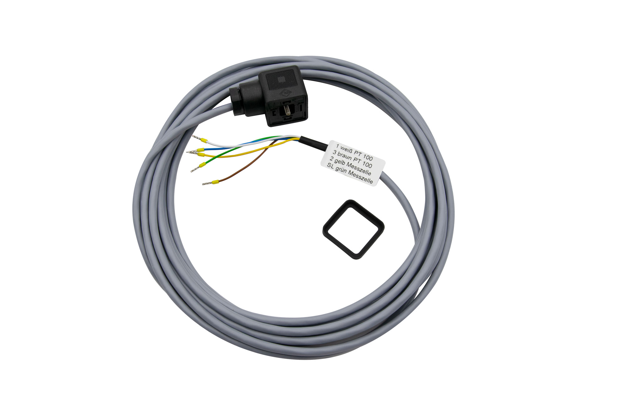 3 meter connection cable for N-LF measuring cells, 4-core 0.25² with shielding