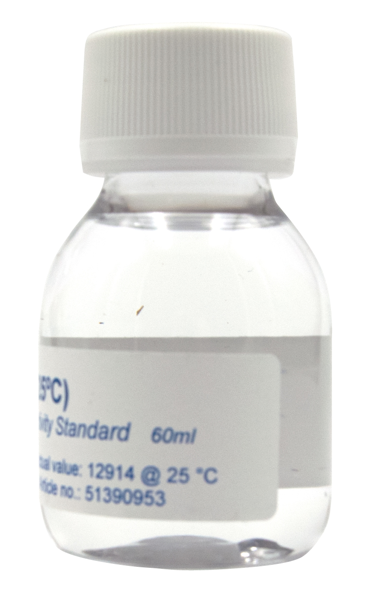 XS Professional 12880µS/cm - 4x 60ml Leitfähigkeitskalibrierlösung, 1x 60 ml Flasche Ansicht hinten