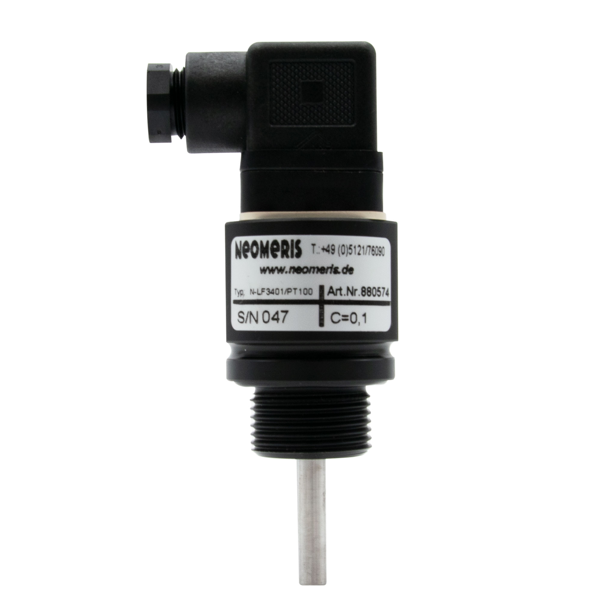N-LF3401 conductivity measuring cell C=0.1 with PT100, 3/4 inch screw-in cell and solenoid valve connector
