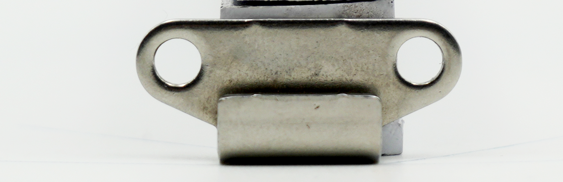 Clamping hook -NIRO TL 800-7-1, close-up front view, stainless steel, for the measuring chamber