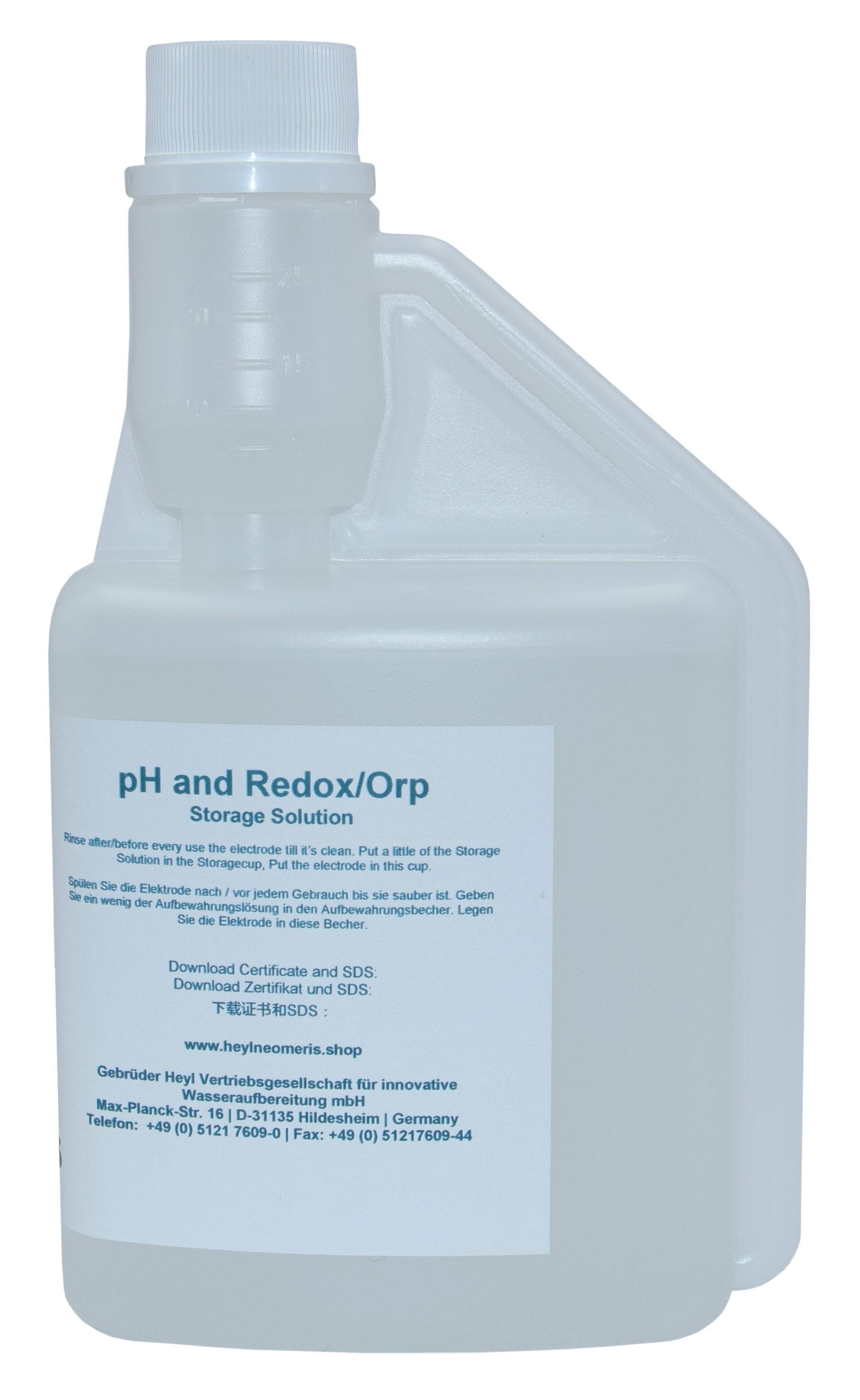 Aufbewahrungslösung für pH und Redox Elektroden 3 mol/l KCl (Elektrolytlösung)