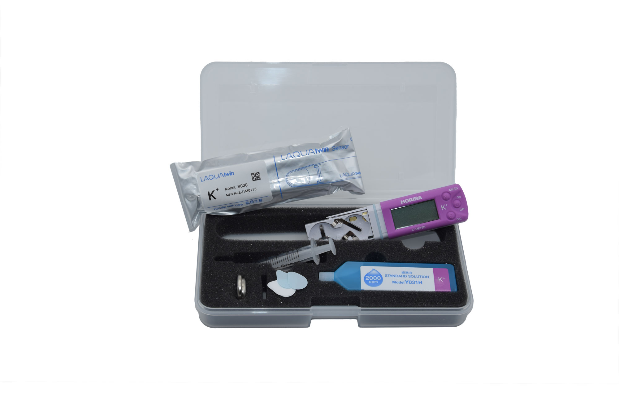 Horiba K 11 Tester mit Zubehör im geöffneten Hartschalen-Etui