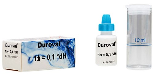 DUROVAL® 1 drop = 0.1 °dH Drop Count Titration Test