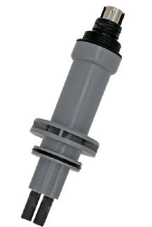 Select conductivity sensor with graphite electrode, cell constant 0.1 and Pt100 Select Leitfähigkeitssensor, Graphitelektrode, Zellkonstante 0,1, Pt100, Frontansicht