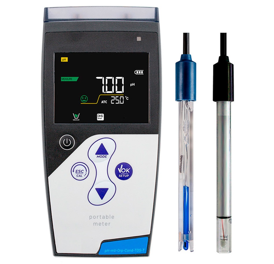 Professional -Analysenkoffer Kesselhaus Plus mit pH/Leitfähigkeit/TDS/mV/Redox/Temperatur Handmessgerät mit GLP Funktionen