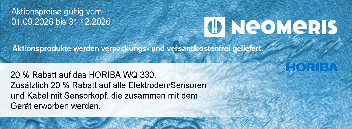 20 % Rabatt Banner für HORIBA WQ330 Multiparameter Messgerät in Deutsch