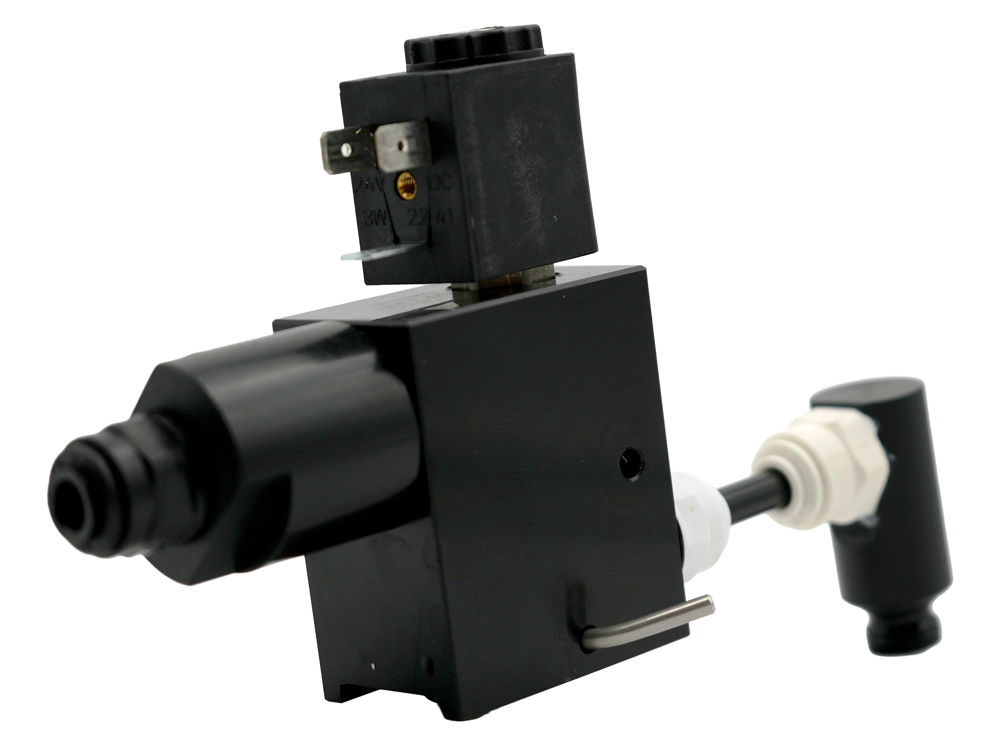 Complete inlet for Testomat® LIMIT, our item number 40691 Close-up of the individual components of the product