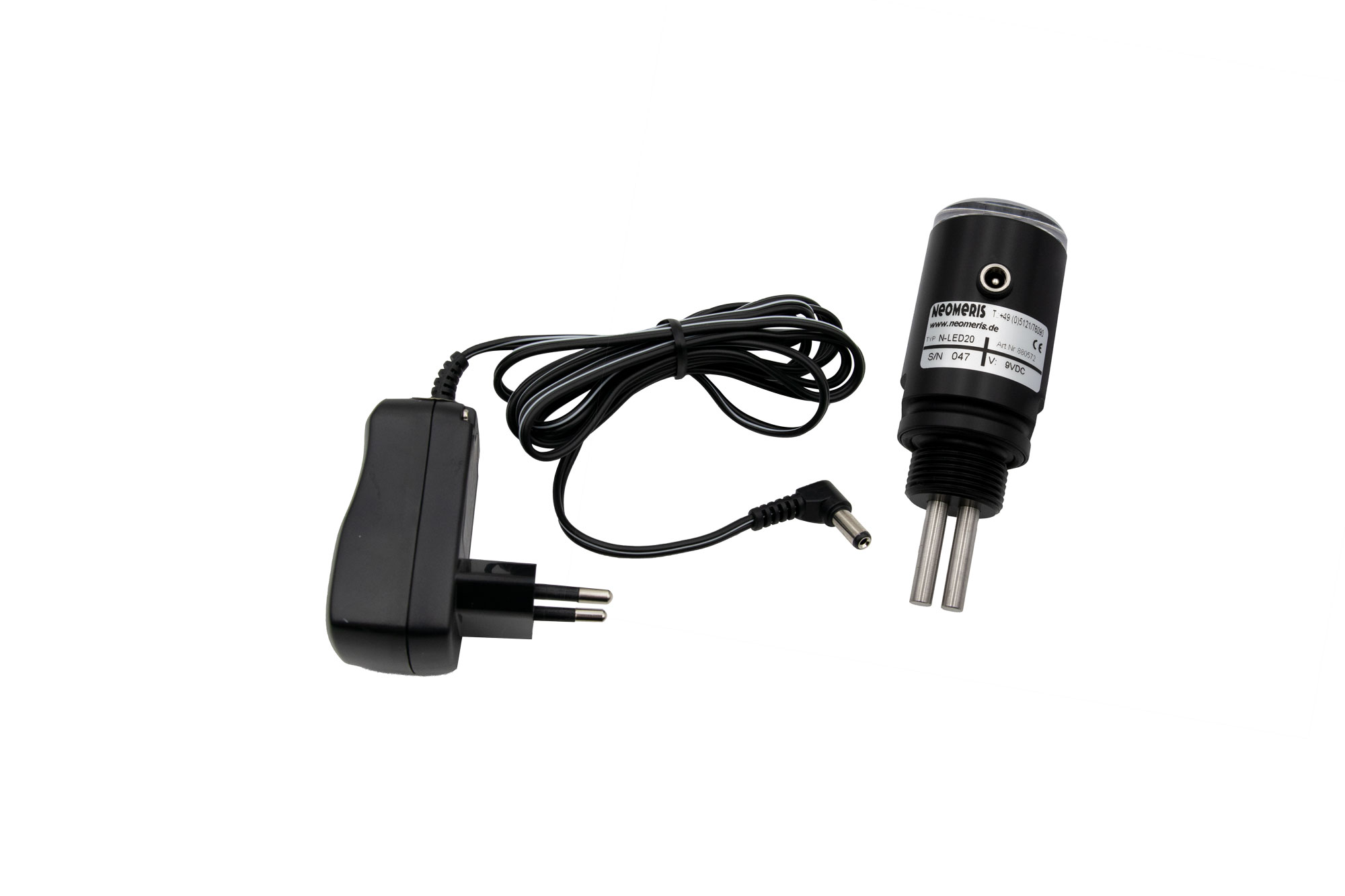 N-LED20, conductivity measuring instrument 0-20μS/cm with 5 LEDs and integrated 3/4″ screw-in measuring cell