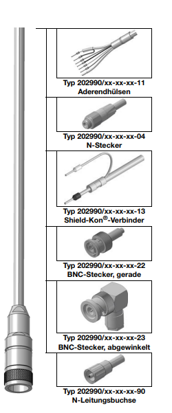3 metre connection cable for pH/redox, without plug, close-up view of cable