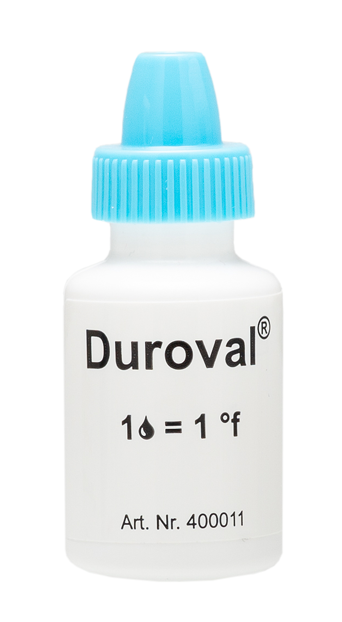 DUROVAL® 1 Tropfen = 1 °f Tropfenzähl Titrations- Test (50 Stück ohne Faltschachtel)