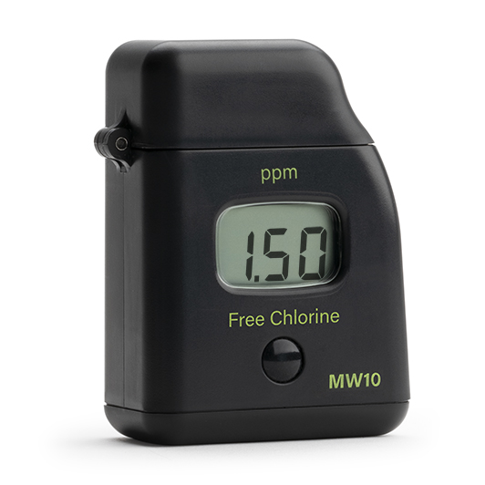 Milwaukee MW10 Digital Free Chlorine Tester, device in black