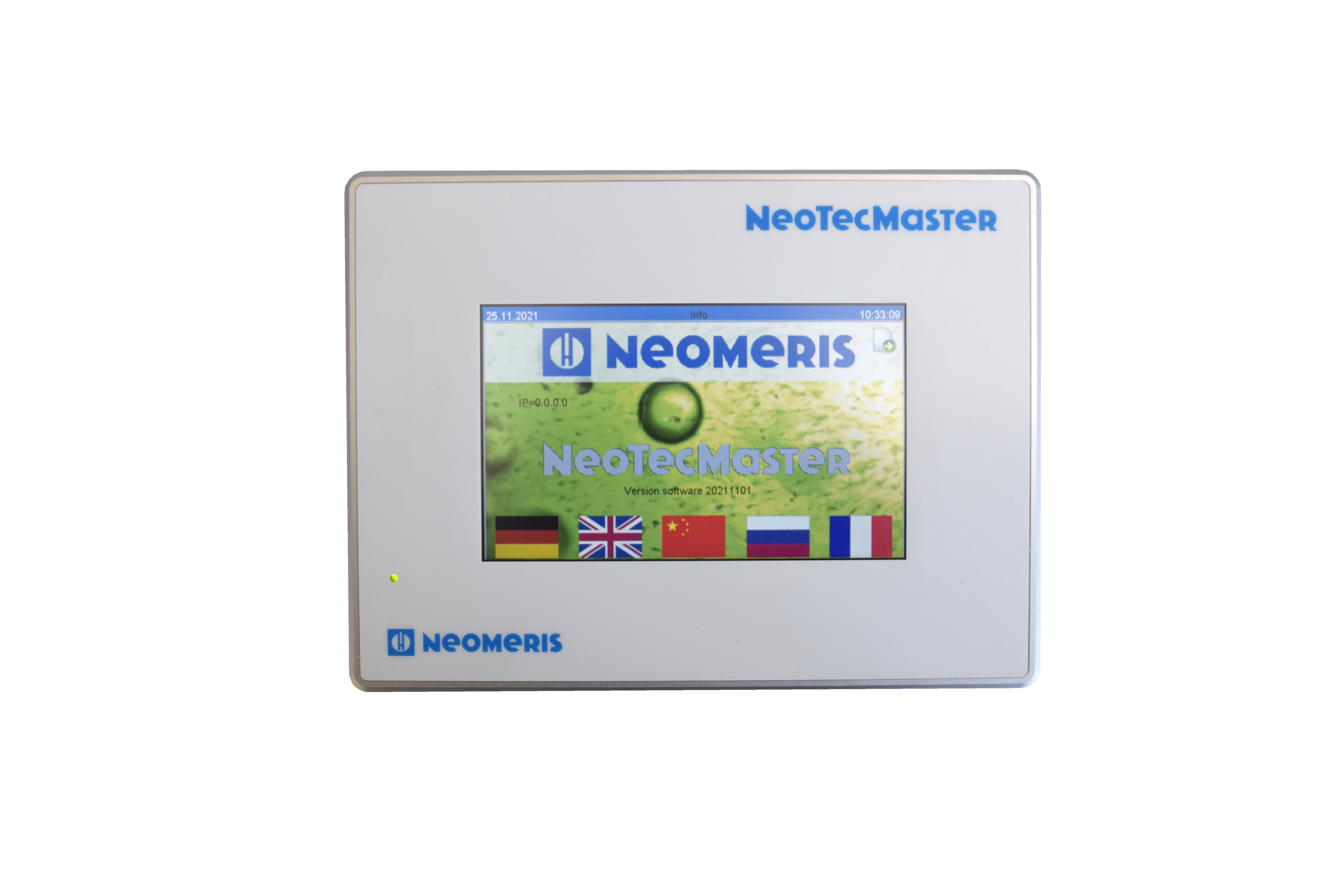 NeoTecMaster® - 5 Zoll NeoTecMaster 5 Zoll Frontansicht mit touchfähigem Display