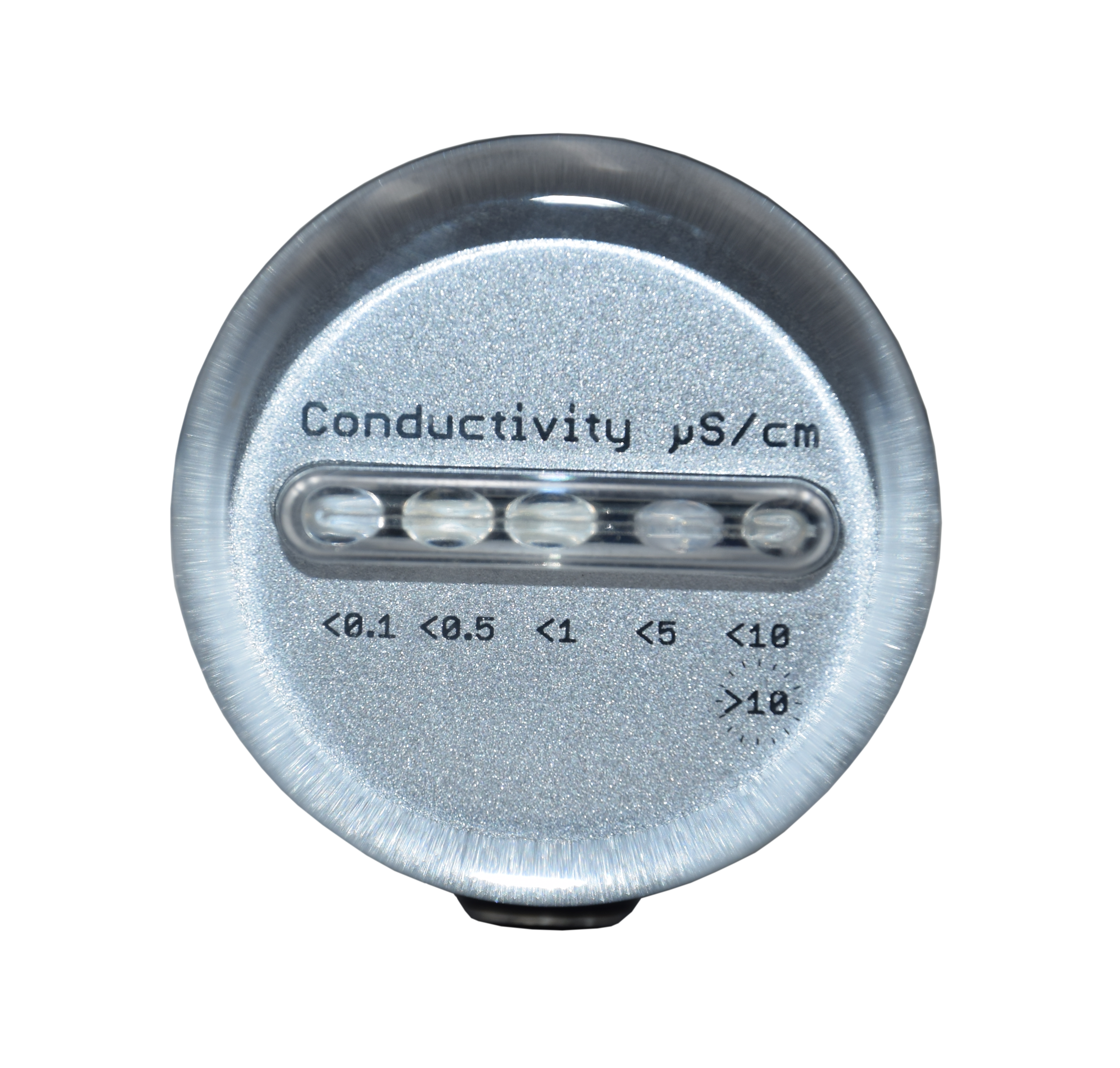 N-LED10, conductivity measuring instrument 0-10μS/cm with 5 LEDs and integrated 3/4″ screw-in measuring cell