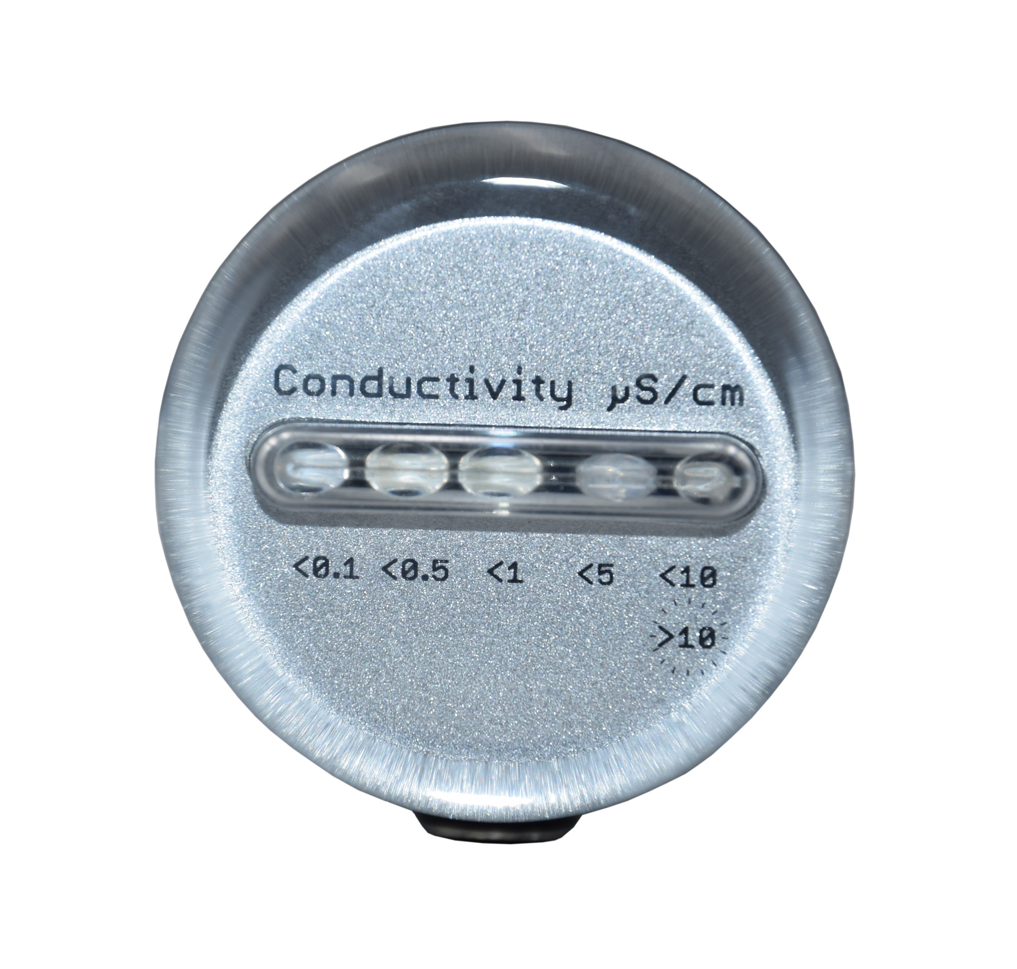 N-LED10, Leitfähigkeitsmessgerät 0-10 μS/cm mit 5 LEDs und integrierter 3/4' Einschraubmesszelle