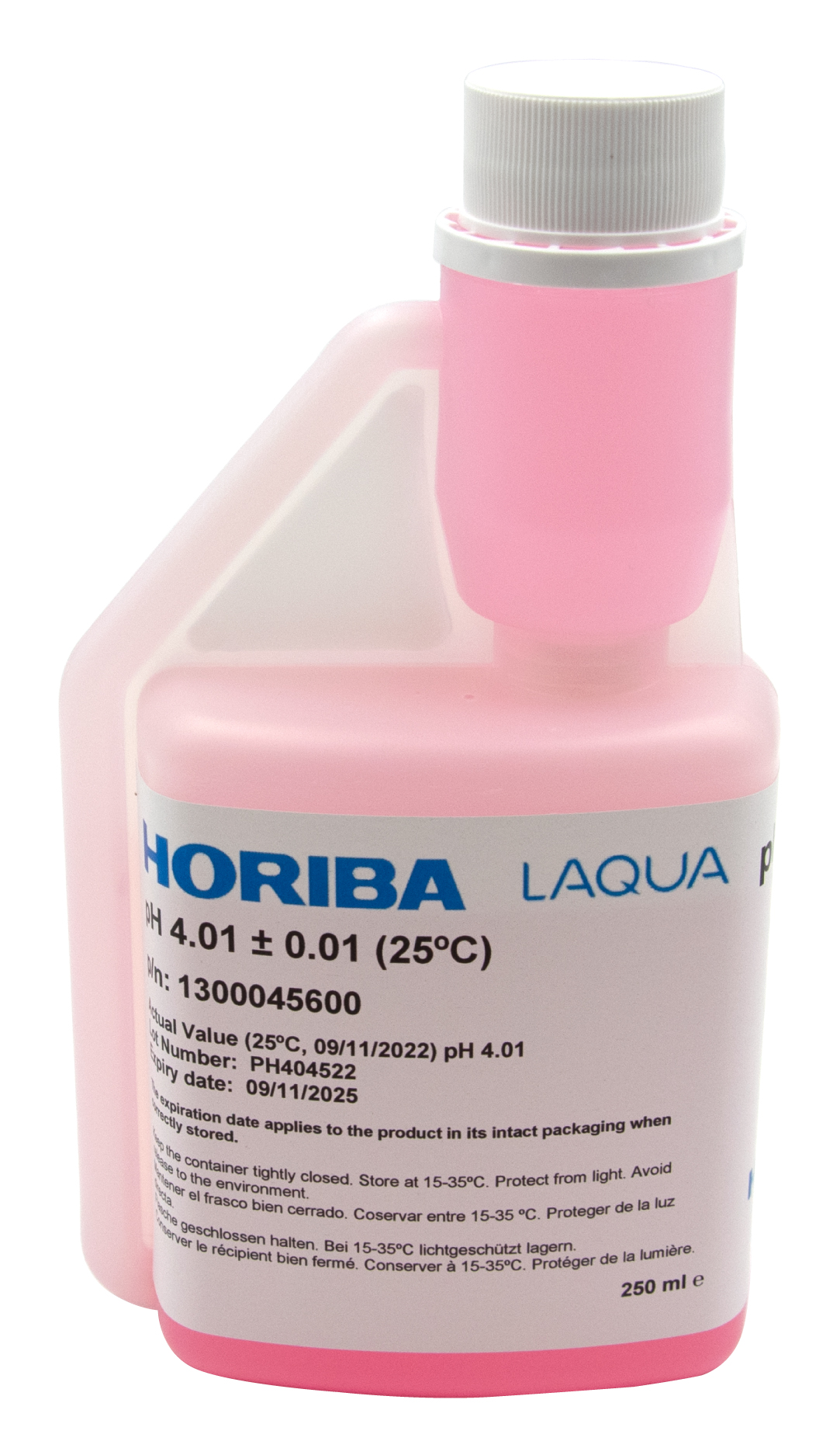 HORIBA pH 4.01 buffer solution, front view