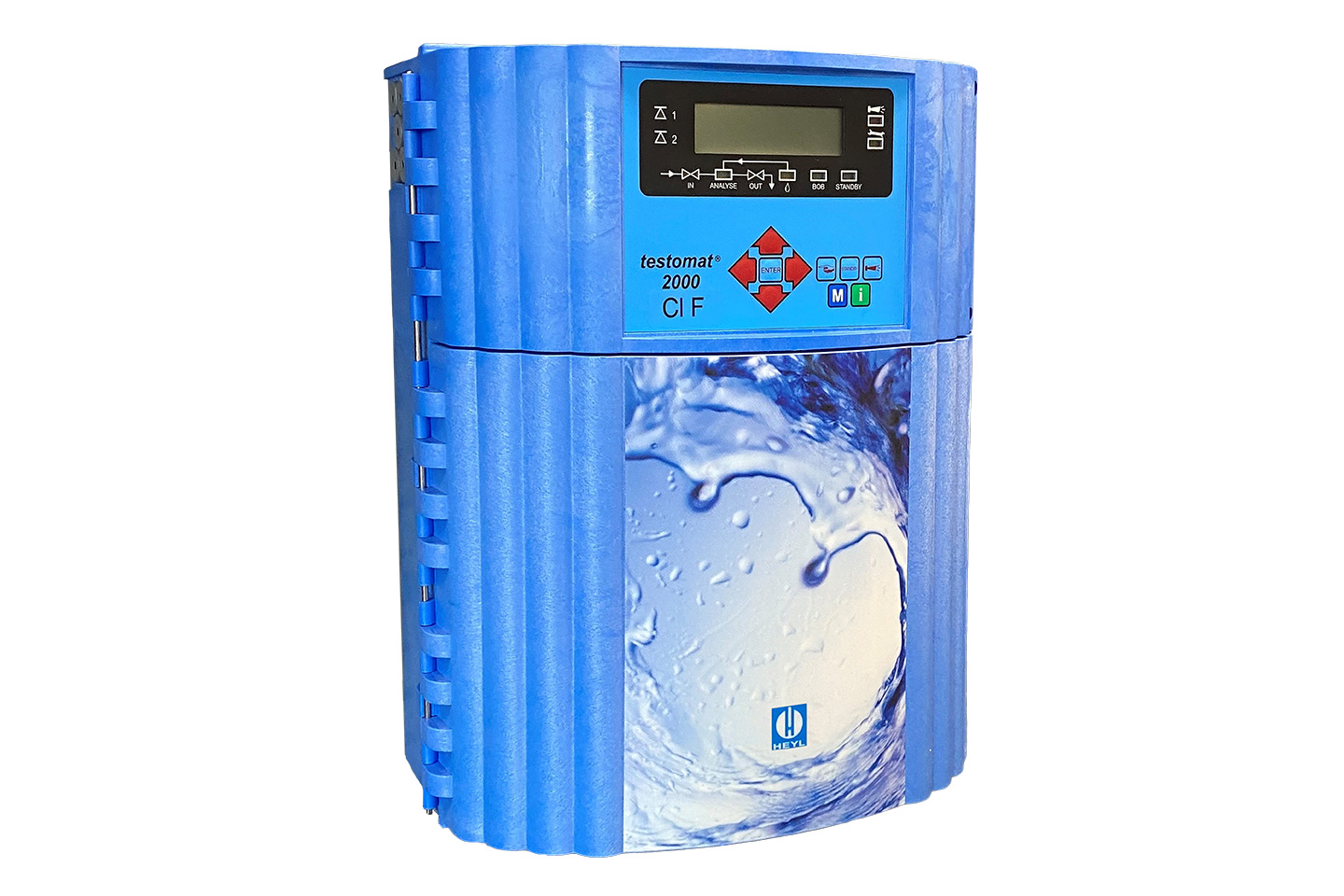 Testomat 2000 CLF, Frontansicht mit Display, Prozess-Photometer 24 V/50-60 Hz, Französisch (F)