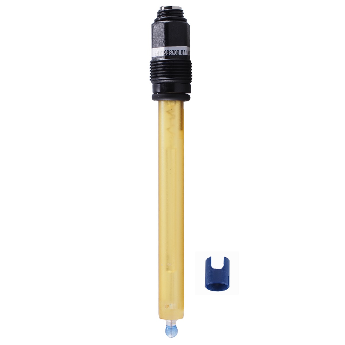 JUMO ecoLine pH plastic shaft electrode, S8 Pg13.5 screw head with slip-on protection basket