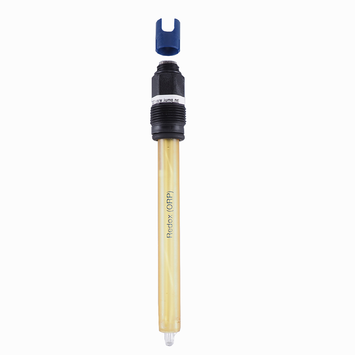 JUMO ecoLine pH/ORP plastic shaft electrode, S8 Pg13.5 screw head with slip-on protection basket