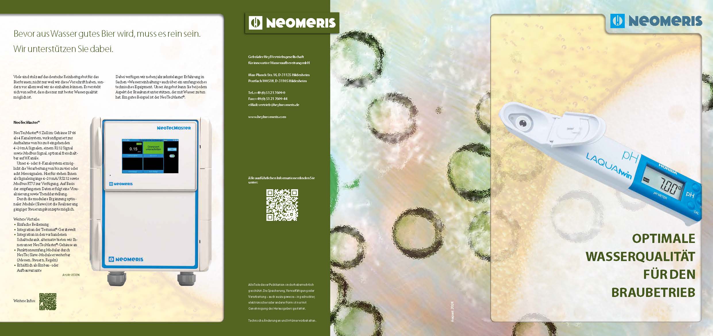 Optimale Wasserqualität für Ihren Braubetrieb mit dem Produktportfolio von HeylNeomeris