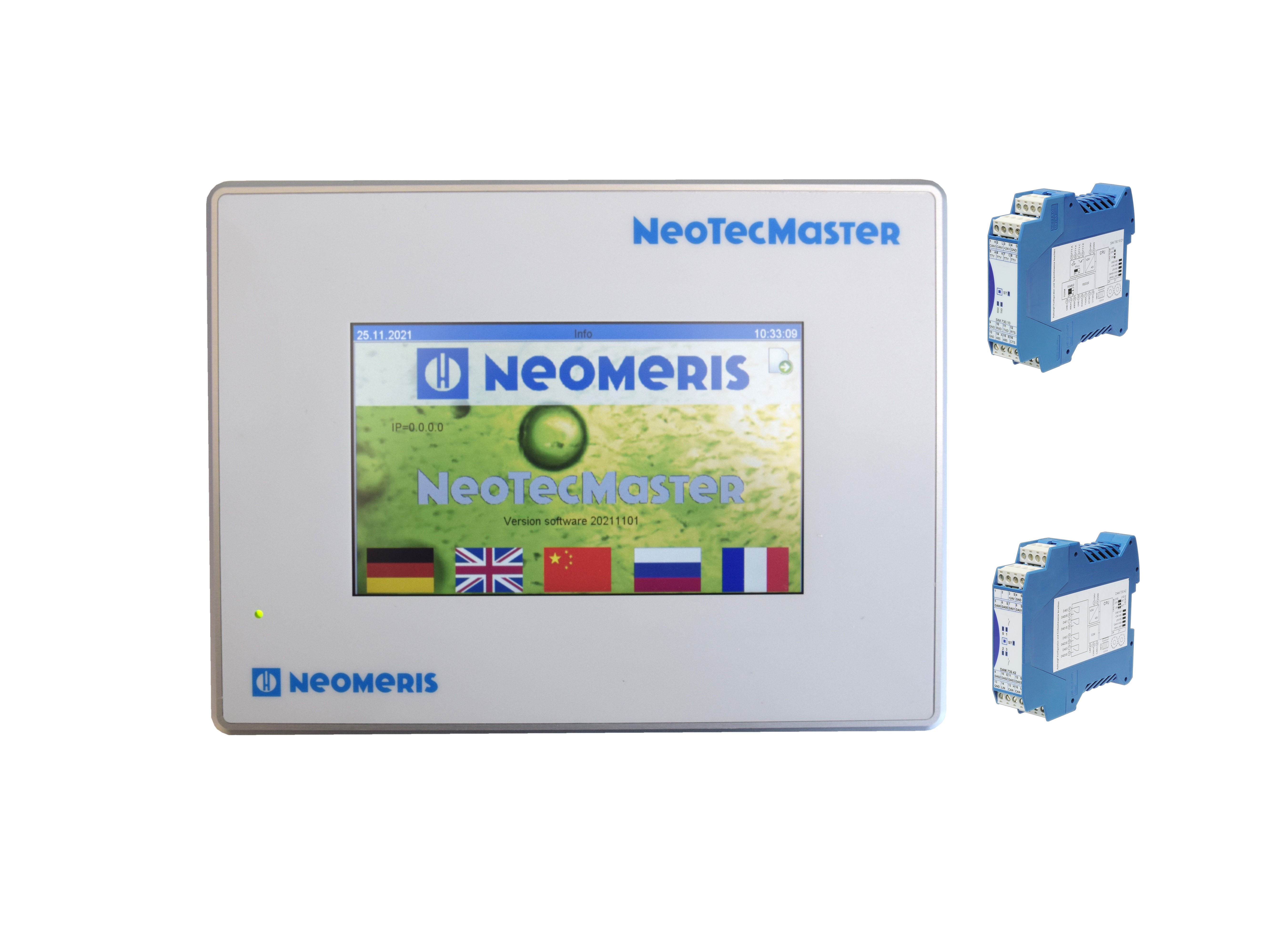 NeoTecMaster® - 5 Zoll, Slave RS232 und Relais Modul, 4x240 VAC, Wasseranalysegerät, modular erweiterbar