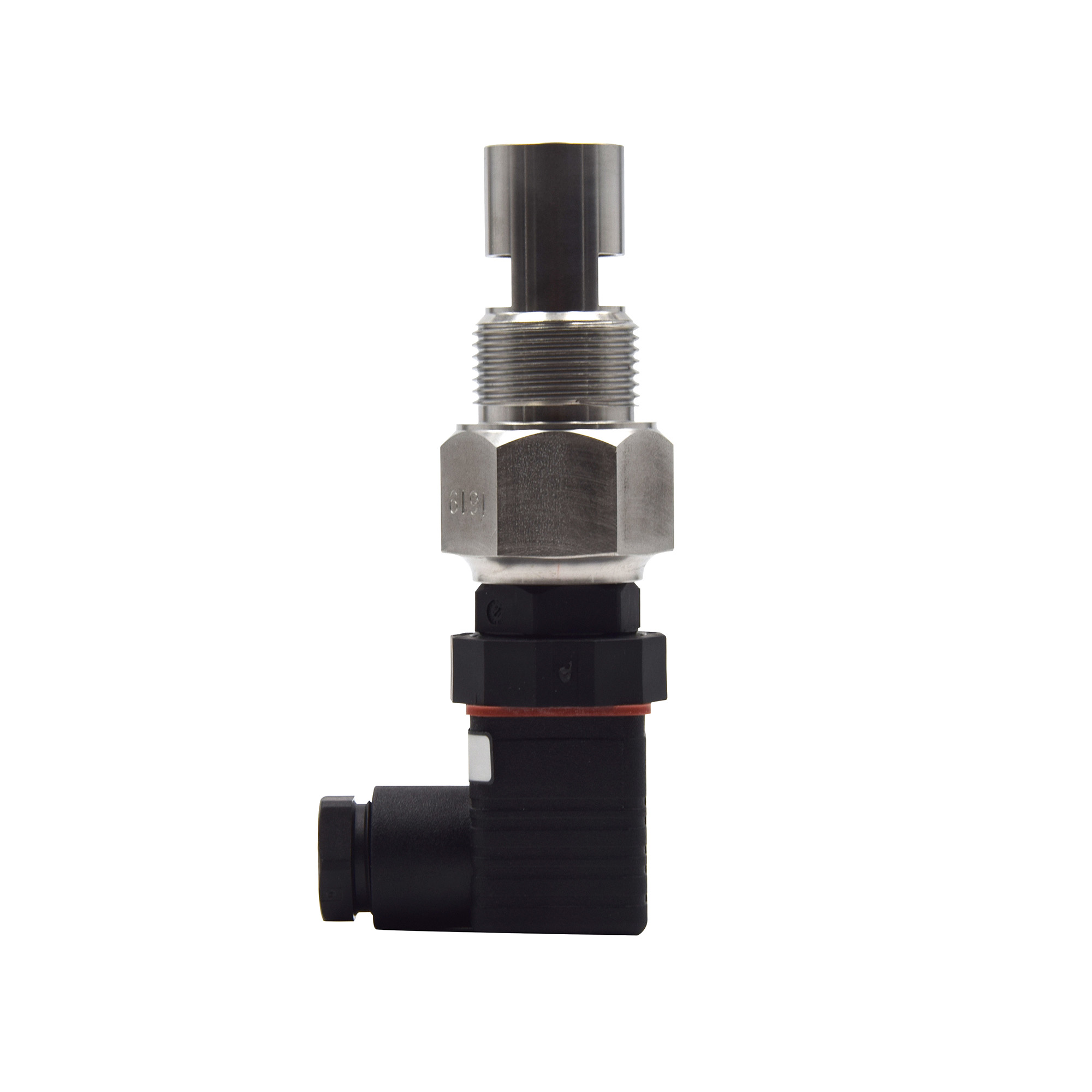 STE 1 Konduktive Leitfähigkeitssonde, Frontansicht Messkopf mit Elektroden und Temperaturfühler